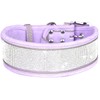 Serijoars Rhinestone Dog Collar, Dazzling Sparkling Soft Comfortable Reflective Large