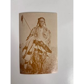 Blackfeet Man at Museum of American Indian Heye Foundation- Postcard - 1977