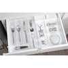iDesign Expandable Cutlery Drawer Organizer –Linus Collection – Clear