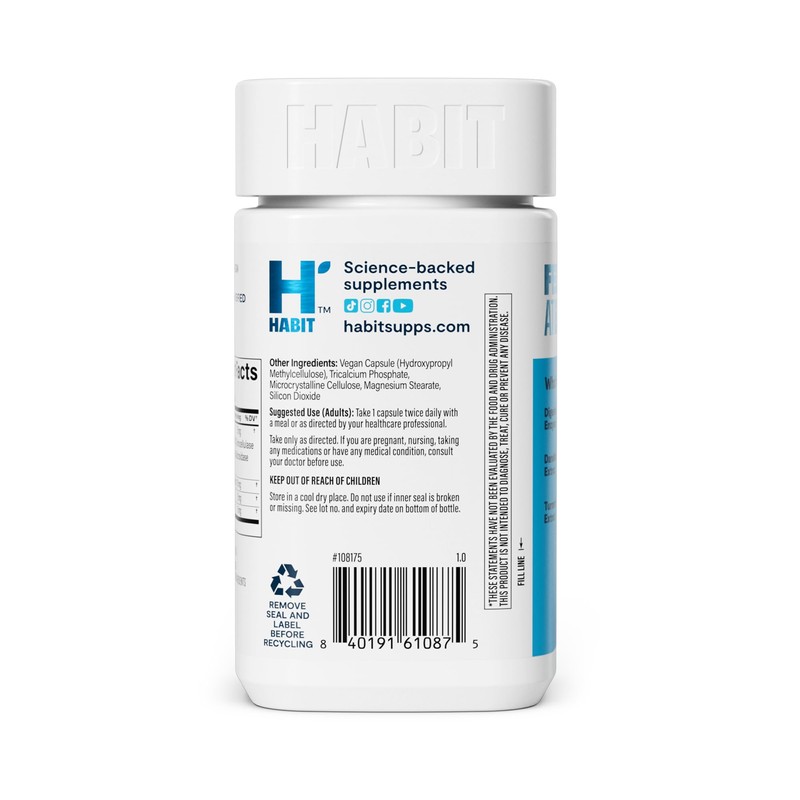 Habit Brain Focus Supplement, Vitamin B6 & B12, Folate, Zinc,