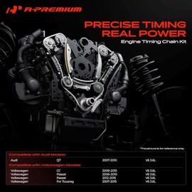 A-Premium Kit de 10 Piezas de Cadena de Distribución del Motor con Tensor
