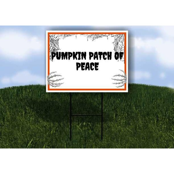 PUMPKIN PATCH OF PEACE Halloween Skeleton No arrow 1 Double