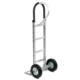 Global Industrial Aluminum Hand Truck Loop Handle, Semi-Pneumatic Wheels