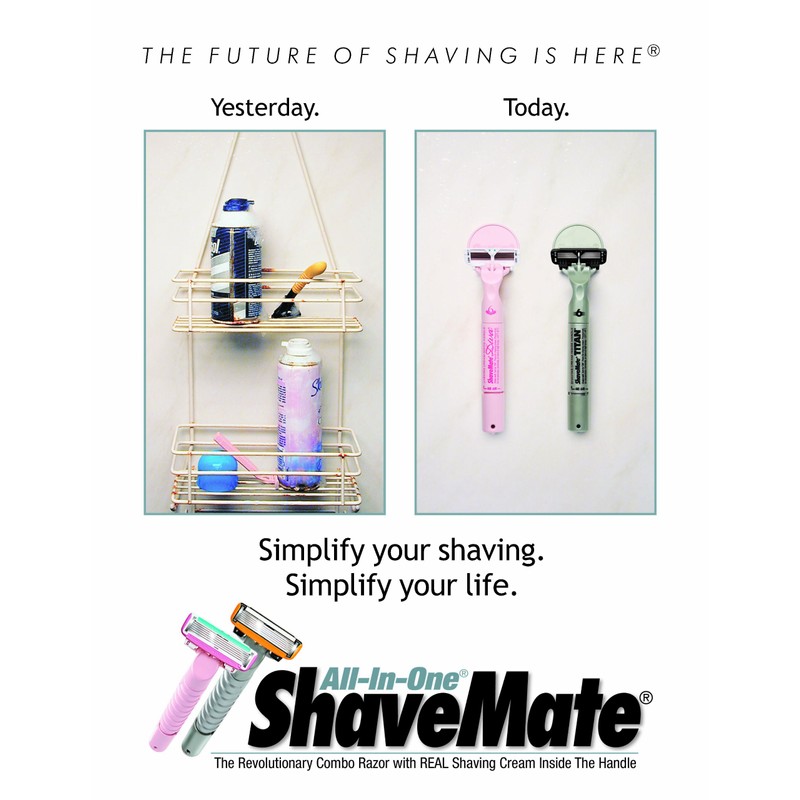 ShaveMate Titan Triple Pack - 6 Blade Razor With Real