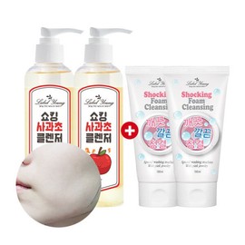 Label Young Follicle + Sebum Care/Mildly Acidic/Pore Care Oil Shocking Apple Cider Vinegar Cleanser 2 + Shocking Foam Cleanser 2 (Total) / 라벨영 모낭+피지케어약산성모공관리 오일 쇼킹사과초클렌저 2개+쇼킹폼클렌징 2개 (총