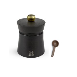 Peugeot Baya Chocolate Pepper Mill Gift Set 3", Chocolate With Wood Spice Scoop