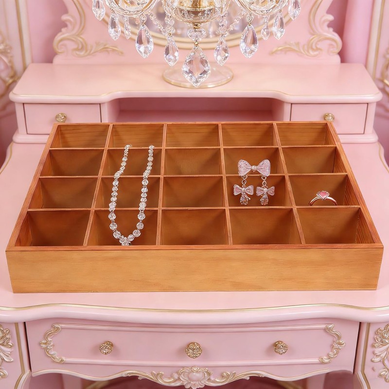 Tray Organizer with Compartments Drawer Organizer 20 Grid