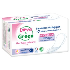 Love & Green Incontinence for bladder weakness / mild incontinence - 12 pack