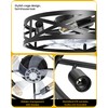 20" Farmhouse Flush Mount Ceiling Fan with Lights and Remote,