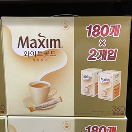 White Gold Mix Coffee 180T 2pcs Dongseo Food Maxim / 화이트골드 믹스 커피 180T 2개 동서식품 맥심