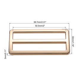 PATIKIL 1 Inch Tri-Glide Slide Buttons, 10 Pack Adjustable Buckle Webbing Strap Fastener for Backpack Bag Belt, Gold