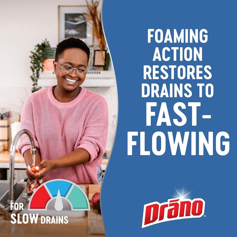 Drano Dual-Force Foamer Clog Remover, 17 oz (Pack of 5)