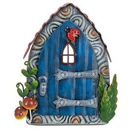 Fountasia Metal Fairy Door with Mushrooms - Ideal for Fairy Gardens