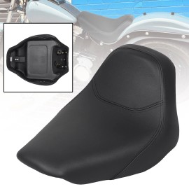 Unbranded Black Renegade Driver Rider Solo Seat Fit For Harley Heritage Softail EFI FLSTNI