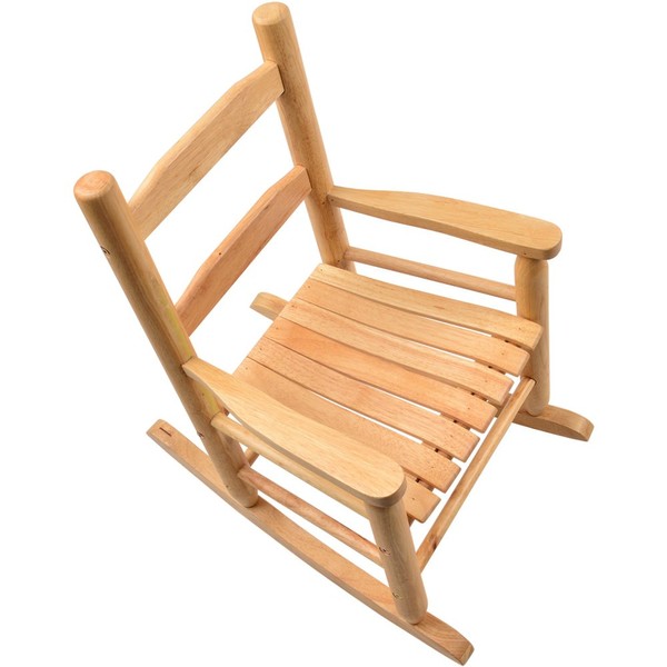 Constructive Playthings Hardwood Rocking Chair, Wooden Stackable Seat for Children, 12 Inches High
