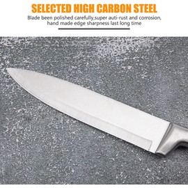 Kitchen Knife Set, 9-Piece Red Knife Set with Acrylic Block, Non Stick Sharp High Carbon Stainless Steel Chef Knife with Sharpener for Kitchen Cutting Kitchen Gifts for Women