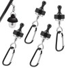 Vylro Pack of 4 Magnetic Hooks with Counterpart, Punch-Free Magnetic