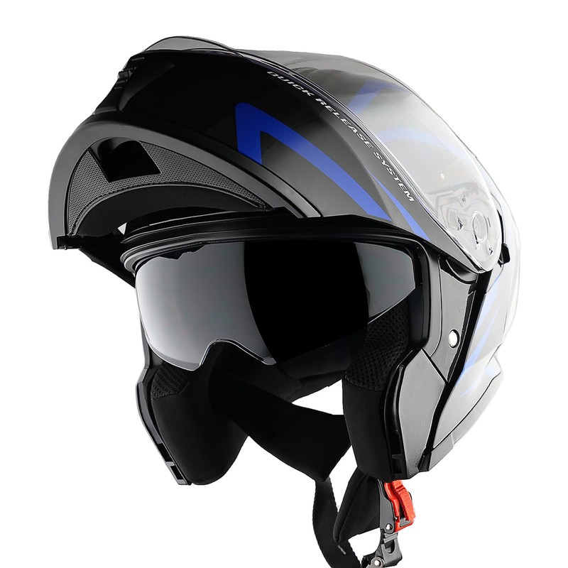 1Storm New Motorcycle Bike Modular Full Face Helmet Dual Visor