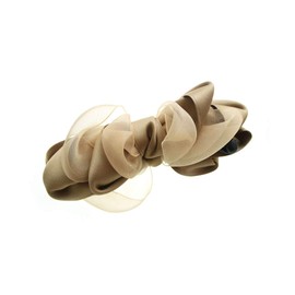 VINGTAINE H-557-BE Airy Ribbon, Banana Clip, Tulle Lace, Hair Accessories, Head Access, Hair Clip, Beige