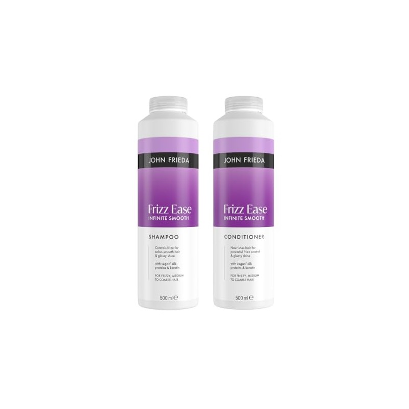 John Frieda Infinite Smooth Shampoo & Conditioner 500ml x2. Anti