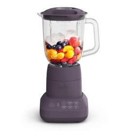 bella 10 Speed Countertop Blender, Juicer & Smoothie Maker, Fits-anywhere™ Kitchenware, Slim Flip & Store Design, Dishwasher Safe 48oz Capacity Pitcher & Lid, Stainless Steel Blade, 450 Watt, Plum