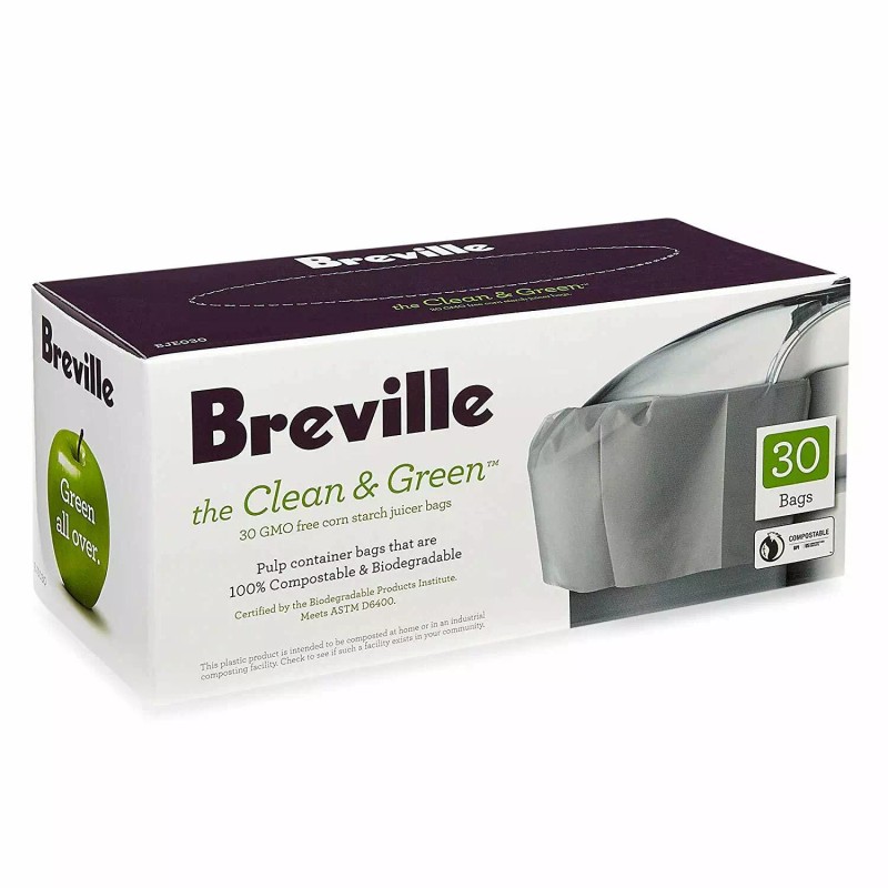 Breville 30ct Clean and Green Biodegradable Pulp Container Juicer Bags
