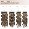 FESHFEN 20" Thick Highlight Long Wavy Synthetic Hair Extensions Full