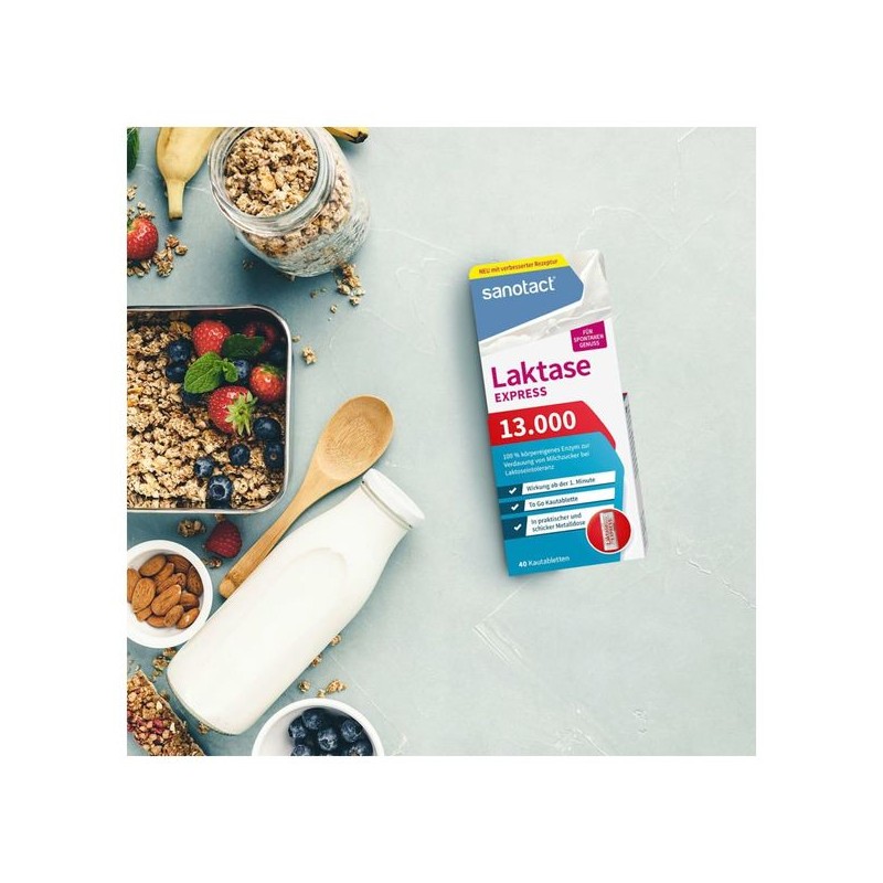 자노탁트 sanotact 락타아제 익스프레스 13.000, 40정 18g Sanotact Lactase Express