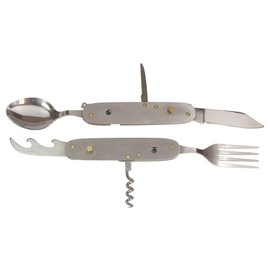 HTS 231A0 6-in-1 Stainless Steel Camping Utensil Multi-Tool (Family 4 Pack)