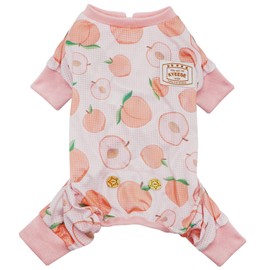 KYEESE Dog Pajamas Lightweight Fruit Printing Dog Pjs for Dogs Dog Onesie Dog Hair Shedding Cover Dog Apparel