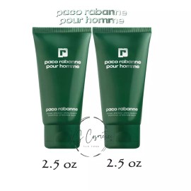 PACO RABANNE POUR HOMME SOOTHING AFTERSHAVE BALM 2.5 FL OZ PACK OF 2