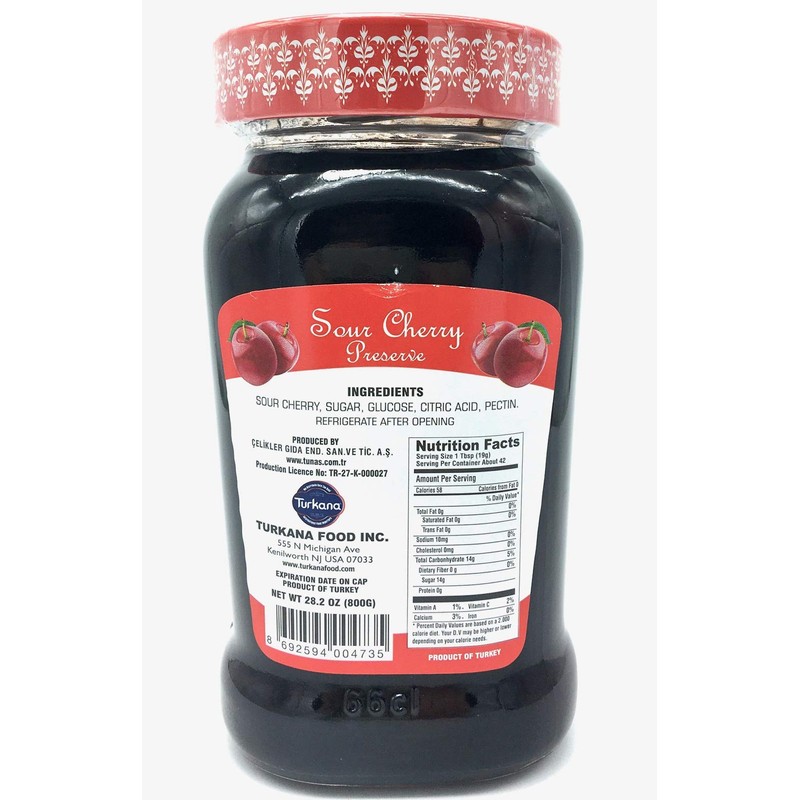 Tunas Fruit Preserves (Sour Cherry Preserve, 1.76 Lb)