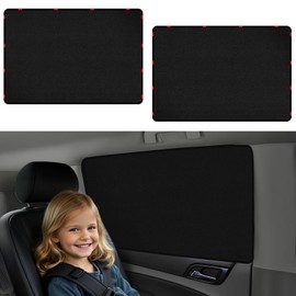 ZATOOTO Magnetic Car Curtain, UV Blocking Sun Protection Car, Protects Children and Pets in the Back Seat, Provides Privacy, Pack of 2, 100 x 54 cm