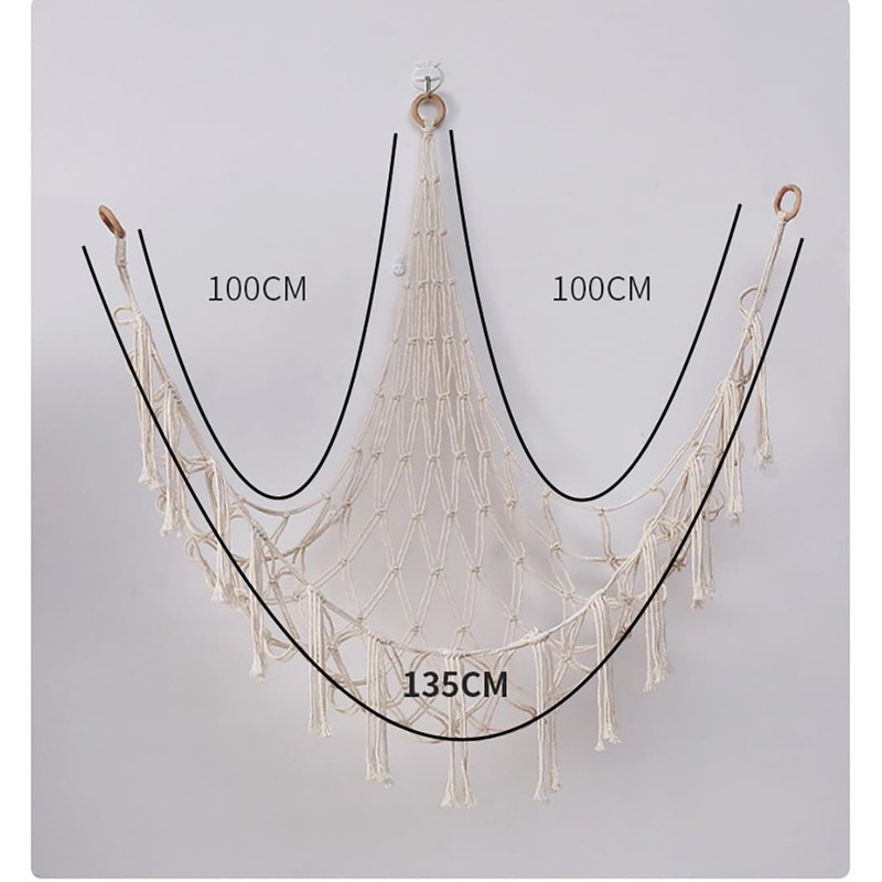 Large Stuffed Animal Toys Net,Macrame Toy Hammock,Nursery Storage & Organization