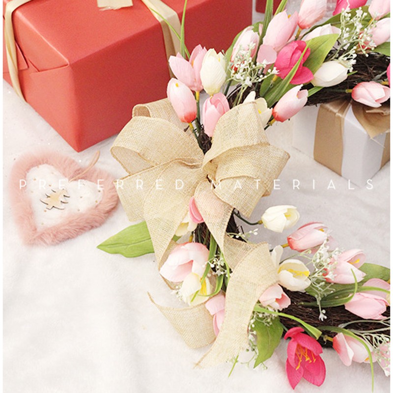 Tulip Wreath Tulip Decorative Wreath Artificial Tulip Wreath Decorative Flower