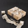 Shimmery Gold Silk Ribbon - 3 Rolls Chiffon Frayed Sparkling