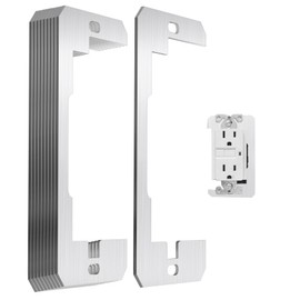 10pcs Wall Plate Spacer,Metal Device Leveling Plates wall outlet spacer for Fixing Walls Electrical Outlet Electrical Boxes Silver