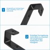 MOROBOR 6 x PVC Coated Bed Ladder Hooks Black Iron