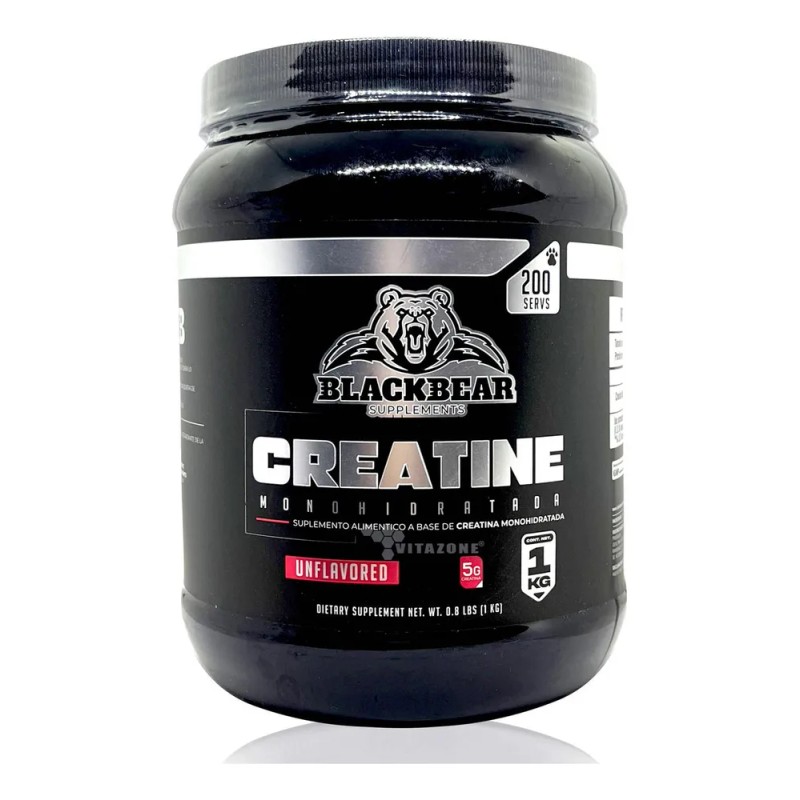 Blackbear Creatina Monohidratada 1kg 200servs Sin Sabor