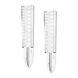 5-Inch Capacity Plastic Rain Gauge Outdoor Easy to Read for Yard Capacity Wall Mount or in Ground(Clear,2 Pieces)
