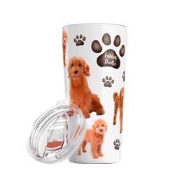 Greenline Goods Golden Doodle Insulated Tumbler With Lid 20 oz - Perfect For Dog Moms, Dads, Lovers – Insulated Mug - Tumbler Dog Breed Design - Hand Wash Preferred Non-Slip Base - For Dog Parents