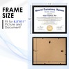 FIXSMITH 8.5x11 Diploma Frame, Black Picture Frame with Clear Plexiglass,