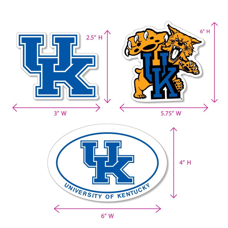 Kentucky Wildcats Magnet Set – 3 Pack Large Auto Magnets