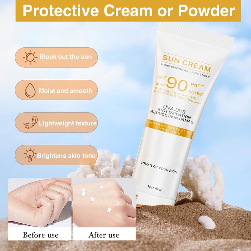 Sun Cream SPF 90, Sun Protection Milk, Skincare Sunscreen, Moisturising