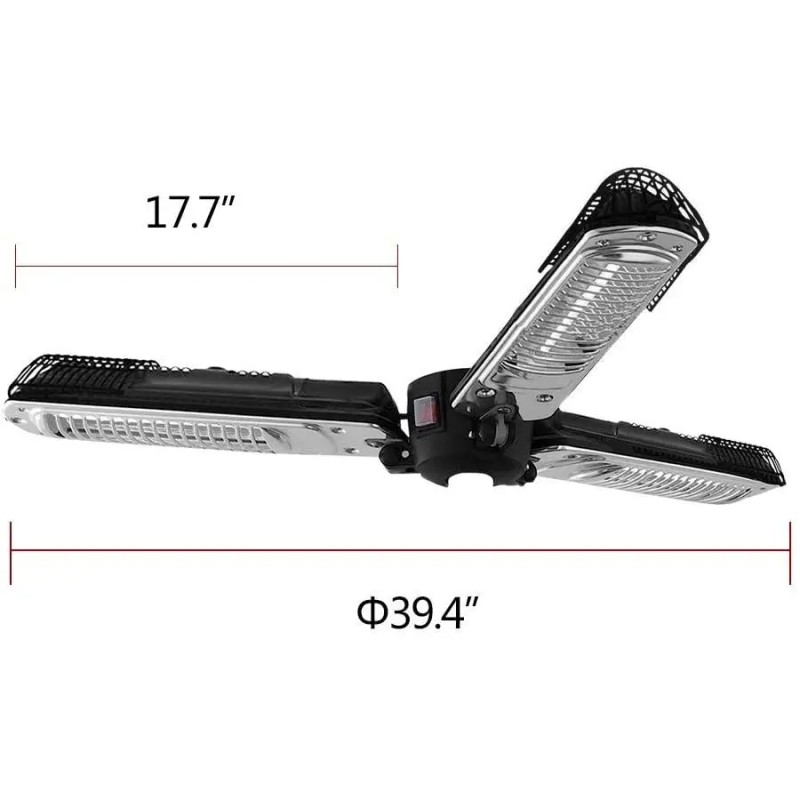 D0100HPPTRW Electric Patio Heater Umbrella 1500W Foldable Aluminum Outdoor Pergola