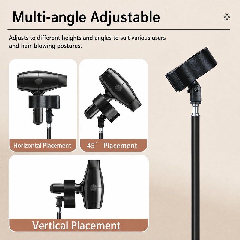 Hair Dryer Stand, Adjustable Hands-Free Heavy Duty Tripod