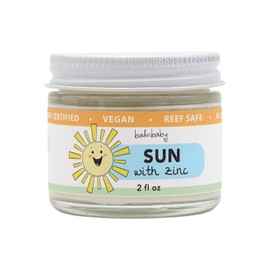 BALM! Baby SUN! Kids Mineral Formula With Non-Nano Zinc Oxide In Glass Jar or Eco Stick - Vegan, Natural Ingredients - For Body & Face (2oz Glass Jar)