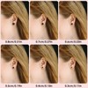 Yolev 6 Pairs Dot Stud Earrings Black Round Flat Top