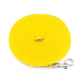 100ft 30m Long Dog Training Lead Obedience Recall Horse Tracking Leash Large 25mm Webbing In YELLOW