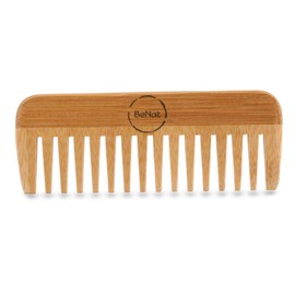 BeNat All Natural Bamboo Wooden Hair Comb for Women and Men Eco-Friendly Accessories Ideal For Detangling Curly Hair and Beard Comb For Men